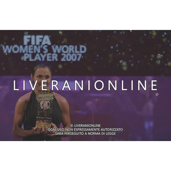 Zurigo 17 dicembre 2007 Fifa World Player Gala\' 2007 nella foto: Marta vincitrice del Fifa women\'s World Player 2007 foto Andry / Ag. Aldo Liverani