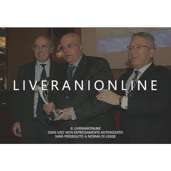 Milano 20 dicembre 2007 Festa di Natale e premiazioni anno 2007 della Lega Calcio nella foto: Abete Giancarlo Marino Pierpaolo e Matarrese Antonio foto Andry / Ag. Aldo Liverani