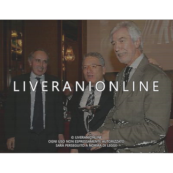 Milano 20 dicembre 2007 Festa di Natale e premiazioni anno 2007 della Lega Calcio nella foto: Abete Giancarlo Matarrese Antonio e Pastorello Giambattista foto Andry / Ag. Aldo Liverani