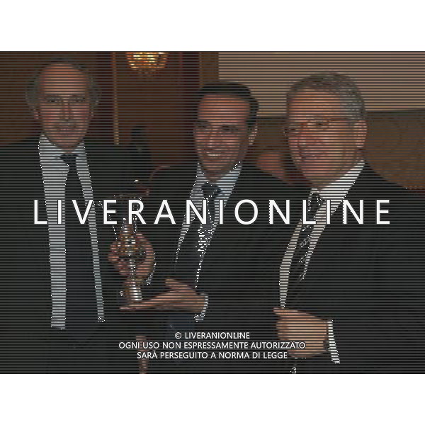 Milano 20 dicembre 2007 Festa di Natale e premiazioni anno 2007 della Lega Calcio nella foto: Abete Giancarlo Paolillo Ernesto e Matarrese Antonio foto Andry / Ag. Aldo Liverani