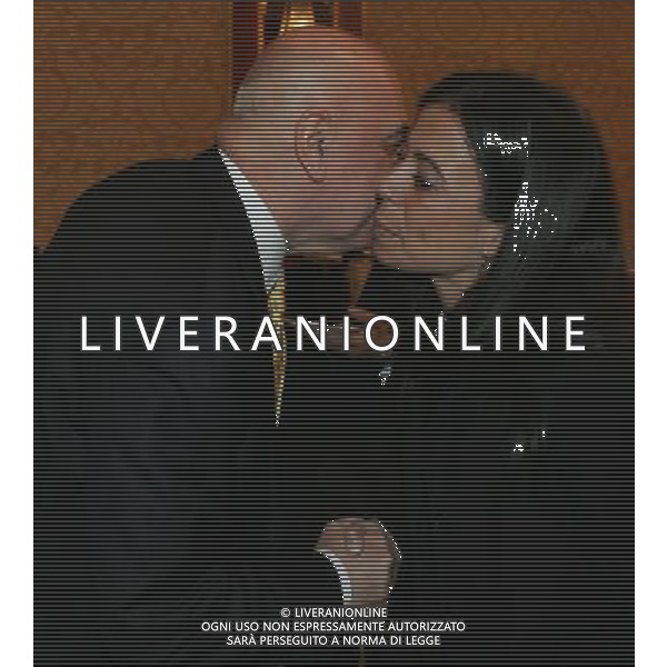 Milano 20 dicembre 2007 Festa di Natale e premiazioni anno 2007 della Lega Calcio nella foto: Galiani Adriano e Sensi Rosella foto Andry / Ag. Aldo Liverani