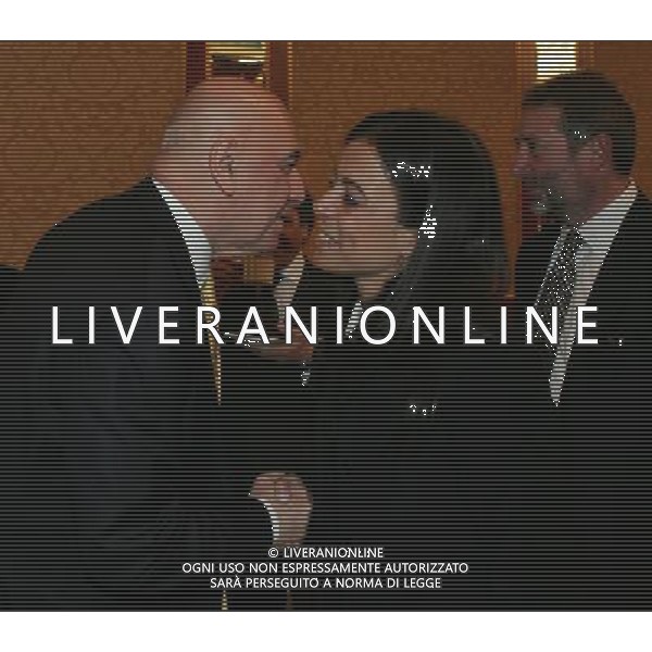 Milano 20 dicembre 2007 Festa di Natale e premiazioni anno 2007 della Lega Calcio nella foto: Galiani Adriano e Sensi Rosella foto Andry / Ag. Aldo Liverani