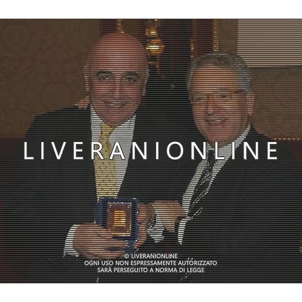 Milano 20 dicembre 2007 Festa di Natale e premiazioni anno 2007 della Lega Calcio nella foto: Adriano Galliani e Antonio Matarrese foto Andry / Ag. Aldo Liverani