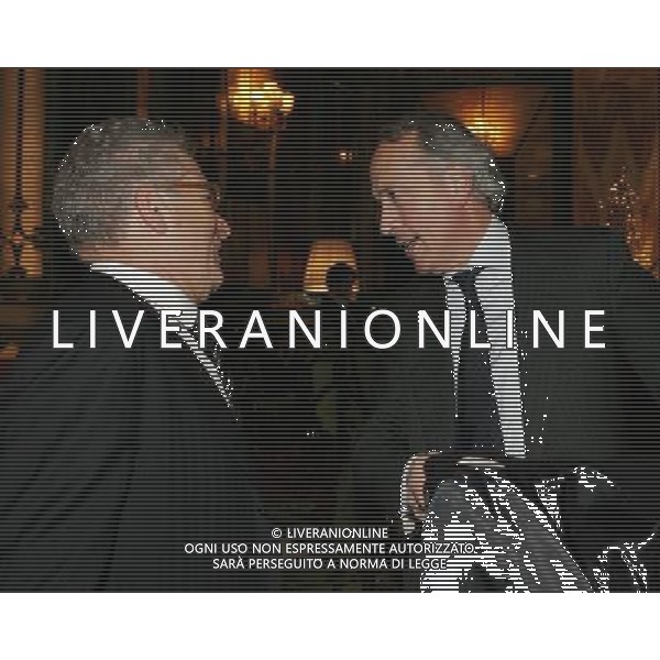 Milano 20 dicembre 2007 Festa di Natale e premiazioni anno 2007 della Lega Calcio nella foto: Matarrese Antonio e Abete Giancarlo foto Andry / Ag. Aldo Liverani