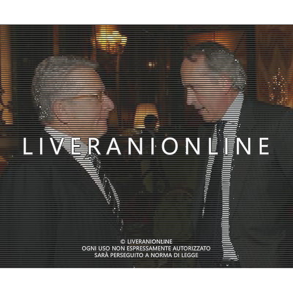 Milano 20 dicembre 2007 Festa di Natale e premiazioni anno 2007 della Lega Calcio nella foto: Matarrese Antonio e Abete Giancarlo foto Andry / Ag. Aldo Liverani