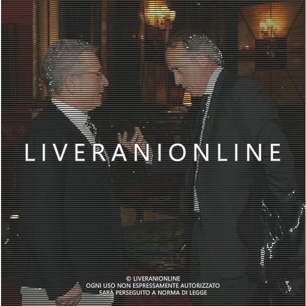 Milano 20 dicembre 2007 Festa di Natale e premiazioni anno 2007 della Lega Calcio nella foto: Matarrese Antonio e Abete Giancarlo foto Andry / Ag. Aldo Liverani