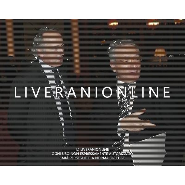 Milano 20 dicembre 2007 Festa di Natale e premiazioni anno 2007 della Lega Calcio nella foto: Matarrese Antonio e Abete Giancarlo foto Andry / Ag. Aldo Liverani