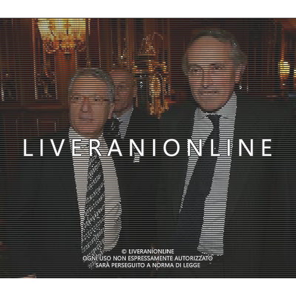 Milano 20 dicembre 2007 Festa di Natale e premiazioni anno 2007 della Lega Calcio nella foto: Matarrese Antonio e Abete Giancarlo foto Andry / Ag. Aldo Liverani