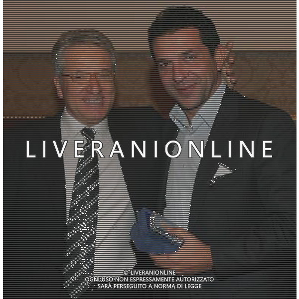 Milano 20 dicembre 2007 Festa di Natale e premiazioni anno 2007 della Lega Calcio nella foto: Antonino Pulvirenti e Antonio Matarrese foto Andry / Ag. Aldo Liverani