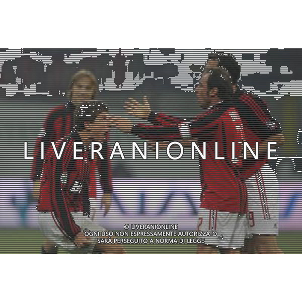 Milan - Catania Coppa Italia Tim Cup 20/12/2007 nella foto esultanza dopo il gol di paloschi ph luzzani/Ag. Aldo Liverani Sas