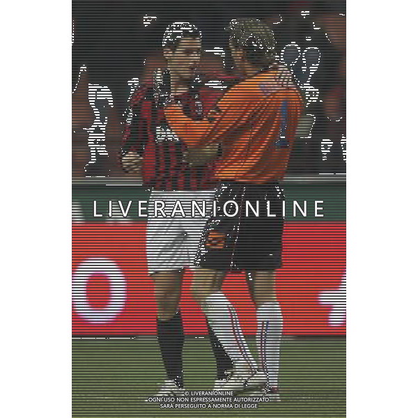 Milano 20/12/2007 coppa italia tim 2007/08 milan-catania 1:2 nella foto joann gourcuff e albano benjamin bizzarri ph marco luzzani/ag aldo liverani s.a.s.
