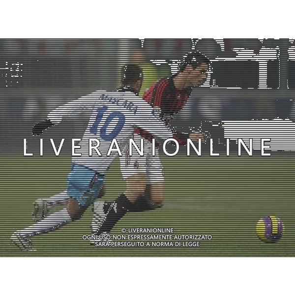 Milano 20/12/2007 coppa italia tim 2007/08 milan-catania 1:2 nella foto joann gourcuff e giuseppe mascara ph marco luzzani/ag aldo liverani s.a.s.