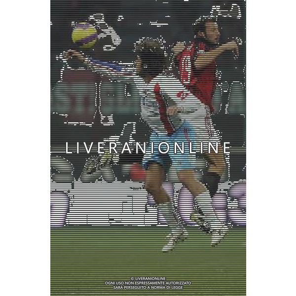 Milano 20/12/2007 coppa italia tim 2007/08 milan-catania 1:2 nella foto giuseppe favalli e jorge andrei barrios martinez ph marco luzzani/ag aldo liverani s.a.s.