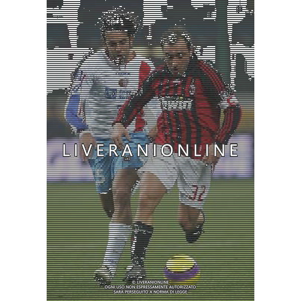 Milano 20/12/2007 coppa italia tim 2007/08 milan-catania 1:2 nella foto cristian brocchi e jorge andrei barrios martinez ph marco luzzani/ag aldo liverani s.a.s.