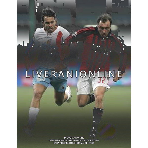 Milano 20/12/2007 coppa italia tim 2007/08 milan-catania 1:2 nella foto cristian brocchi e jorge andrei barrios martinez ph marco luzzani/ag aldo liverani s.a.s.