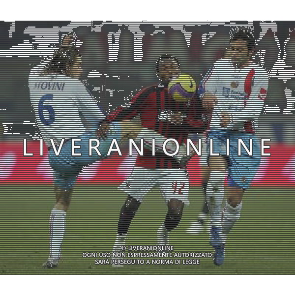 Milano 20/12/2007 coppa italia tim 2007/08 milan-catania 1:2 nella foto kingsley umunegbu, lorenzo stovini e giuseppe colucci ph marco luzzani/ag aldo liverani s.a.s.