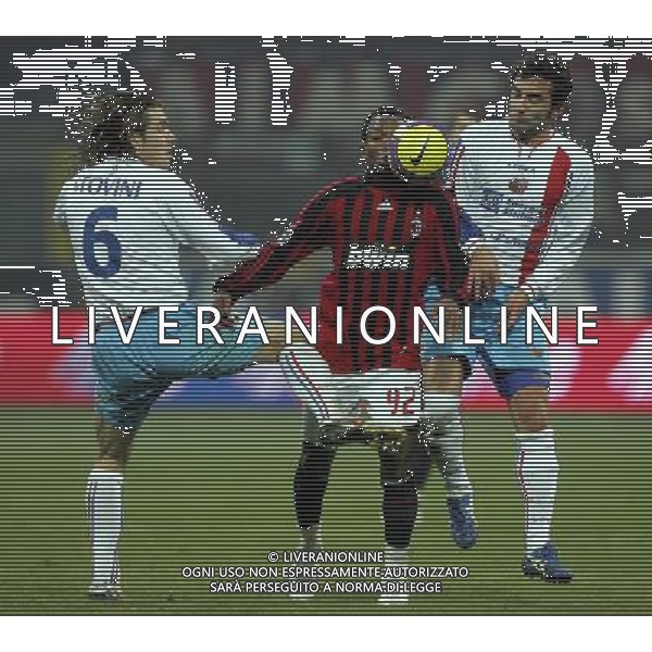 Milano 20/12/2007 coppa italia tim 2007/08 milan-catania 1:2 nella foto kingsley umunegbu, lorenzo stovini e giuseppe colucci ph marco luzzani/ag aldo liverani s.a.s.