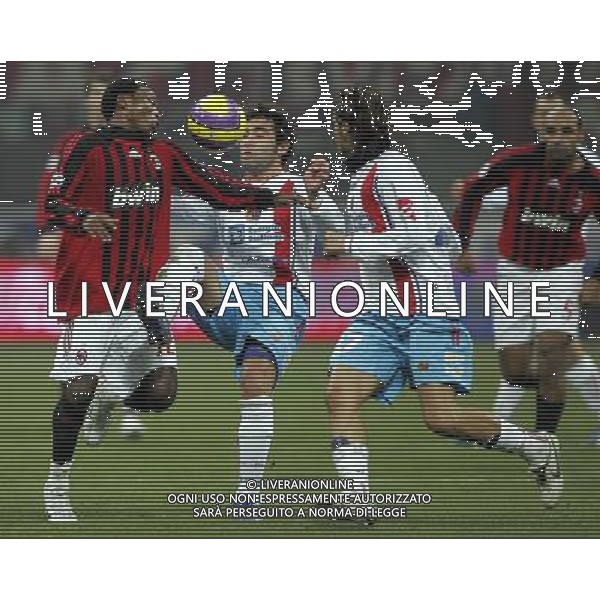 Milano 20/12/2007 coppa italia tim 2007/08 milan-catania 1:2 nella foto kingsley umunegbu, marco biagianti e giuseppe colucci ph marco luzzani/ag aldo liverani s.a.s.