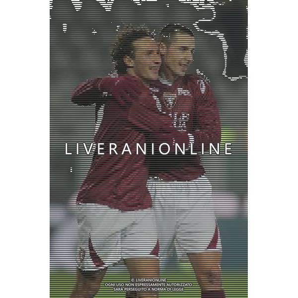 @Alessandro Falzone/Press Photo Torino 19-12-2007 Torino Roma Coppa Italia Tim 2007/2008 Sport,Calcio Nella foto: Esultanza di Comotto e Bjelanovic dopo il gol AG ALDO LIVERANI