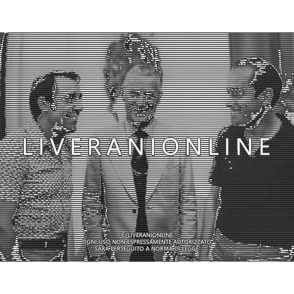 Ivanoe Fraizzoli Presidente Inter anni \'70 con Giuseppe Chiappella e Luis Suarez ph archivio ag. aldo liverani sas retrospettiva