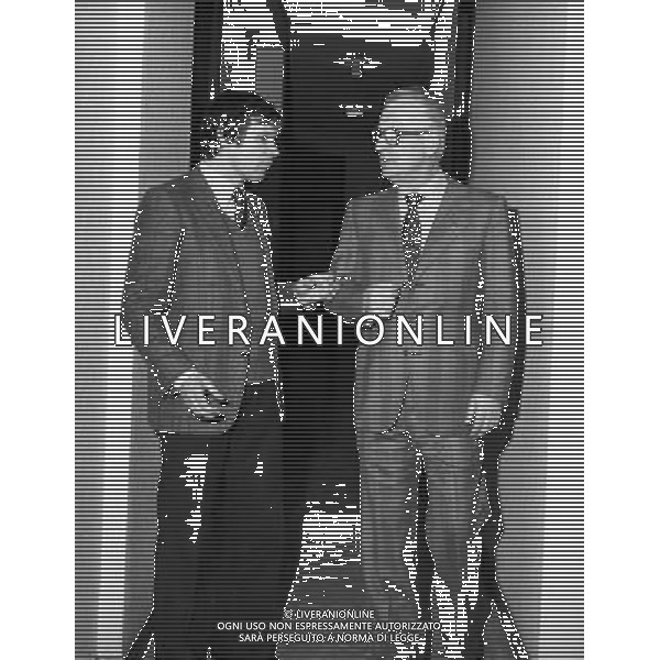 Ivanoe Fraizzoli Presidente Inter anni \'70 con Giancarlo Beltrami Direttore Sportivo ph archivio ag. aldo liverani sas retrospettiva