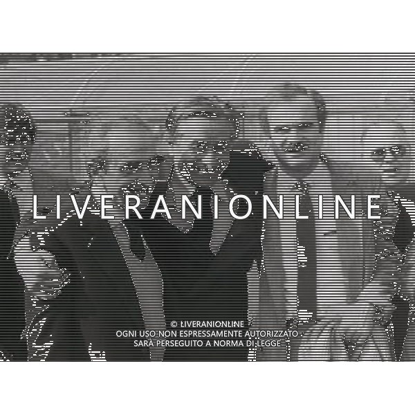 Giuseppe Prisco, Vice Presidente dell\'Inter negli anni\'60, con Costantino Rozzi e Sandro Mazzola ph archivio ag. aldo liverani sas