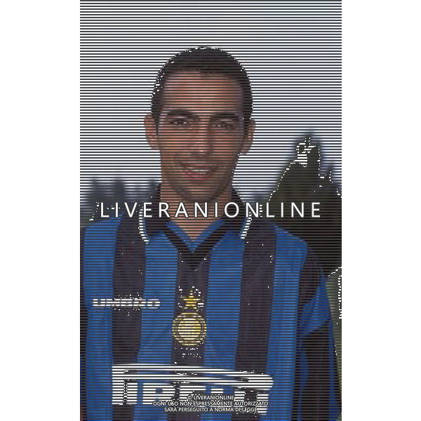 ARCHIVIO ALDO LIVERANI 1997 NELLA FOTO DJORKAEFF YOURI CON LA MAGLIA DELL\'INTER AG ALDO LIVERANI