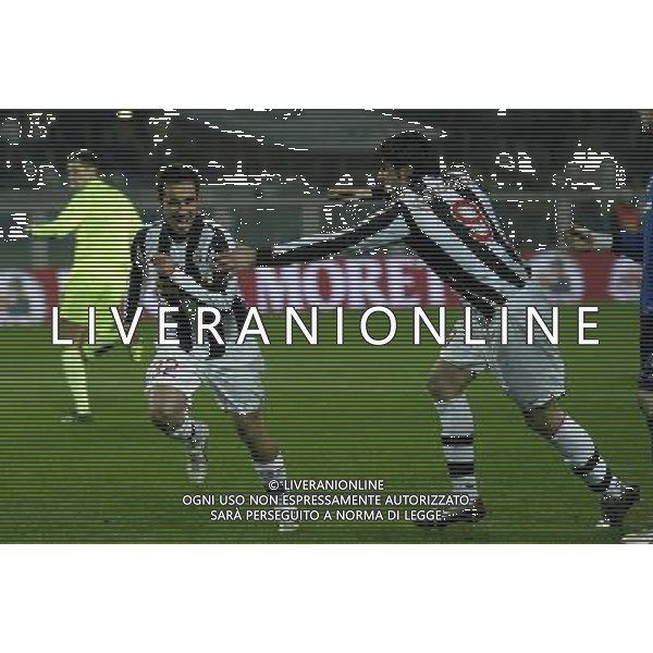©Manuela Viganti/Press Photo/Ag. Aldo Liverani Sas 15-01-2008 Torino Juventus Empoli Coppa Italia Tim 2007 2008 Nella foto: esultanza dopo il gol di marco marchionni con vincenzo iaquinta