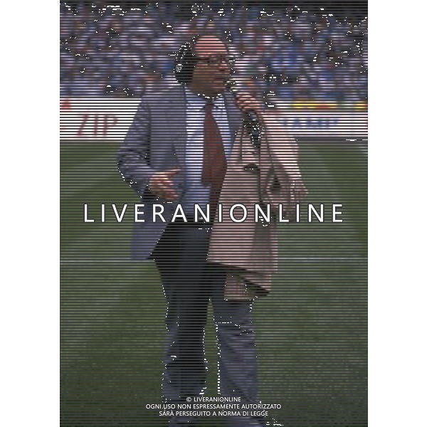 Luigi Necco Giornalista Cronista Sportivo 1989/1990 ph archivio Ag. Aldo Liverani sas