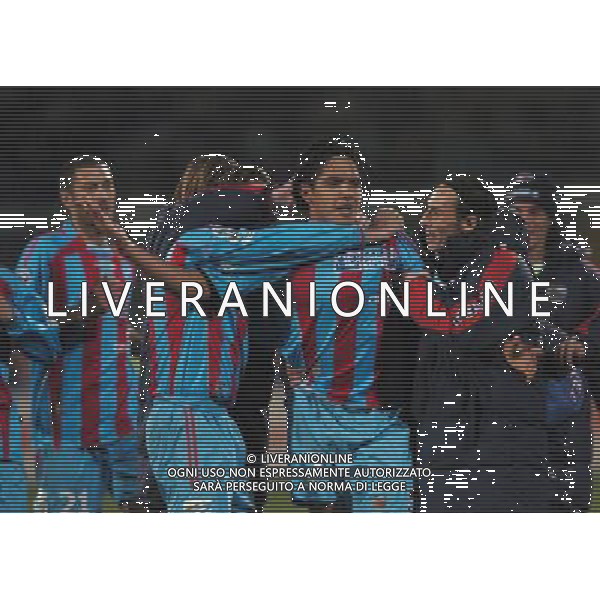 GIUSEPPE SERGI - ALDO LIVERANI 16-1-08 CATANIA CATANIA MILAN COPPA ITALIA TIM CUP 2007-08 Nella foto: esultanza dopo il gol di vargas AG ALDO LIVERANI