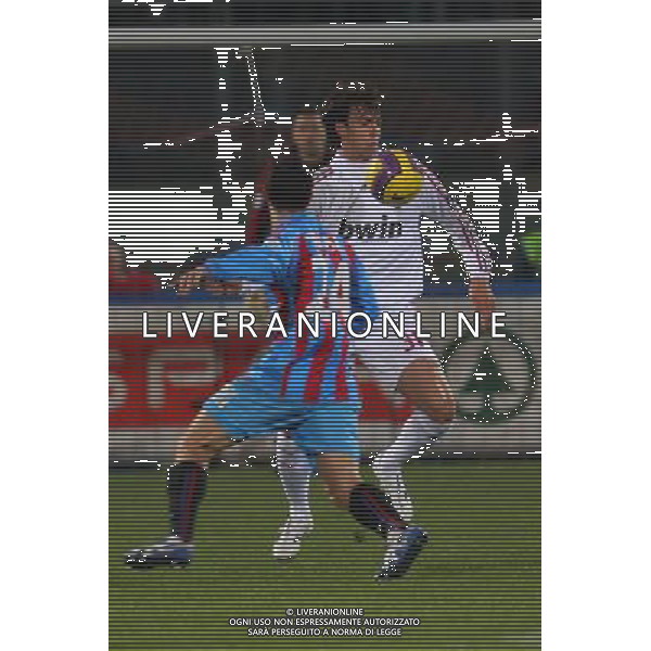 GIUSEPPE SERGI - ALDO LIVERANI 16-1-08 CATANIA CATANIA MILAN COPPA ITALIA TIM CUP 2007-08 Nella foto: digao anticipa spinesi gionatha AG ALDO LIVERANI