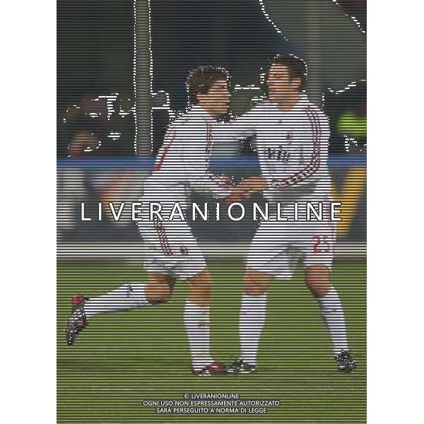 GIUSEPPE SERGI - ALDO LIVERANI 16-1-08 CATANIA CATANIA MILAN COPPA ITALIA TIM CUP 2007-08 Nella foto: PALOSCHI ESULTA DOPO IL GOL DEL PAREGGIO AG ALDO LIVERANI