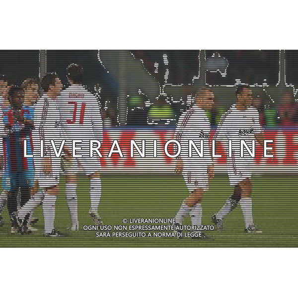 GIUSEPPE SERGI - ALDO LIVERANI 16-1-08 CATANIA CATANIA MILAN COPPA ITALIA TIM CUP 2007-08 Nella foto: DELUSIONE MILAN A FINE GARA AG ALDO LIVERANI