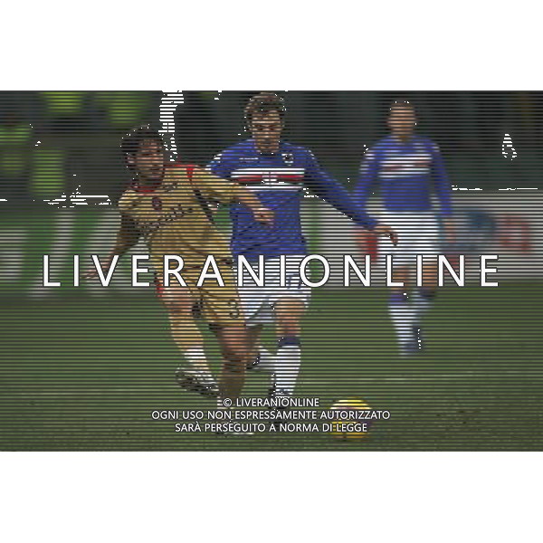 ©Alessandro Falzone/Press Photo/Ag. Aldo Liverani 16-01-2008 Genova Sport Calcio Sampdoria Cagliari Tim Cup 2007 2008 Nella foto: Del Grosso e Zenoni christian