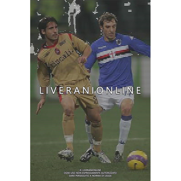 ©Alessandro Falzone/Press Photo/Ag. Aldo Liverani 16-01-2008 Genova Sport Calcio Sampdoria Cagliari Tim Cup 2007 2008 Nella foto: Del Grosso e Zenoni christian