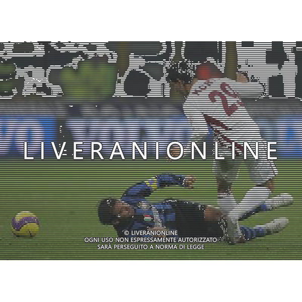 Milano 18/01/2008 Coppa Italia Tim 2007/08 inter-reggina 3:0 nella foto dejan stankovic e jonis koris ph marco luzzani/ag aldo liverani s.a.s.