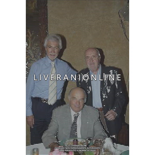 Presentazione Nuovo Presidente Verona Calcio 10/10/03 nella foto il nuovo presidente Conte Piero Arvedi degli Emilei con Pastorello e Chiampan* fotoexpress/Agenzia Aldo Liverani