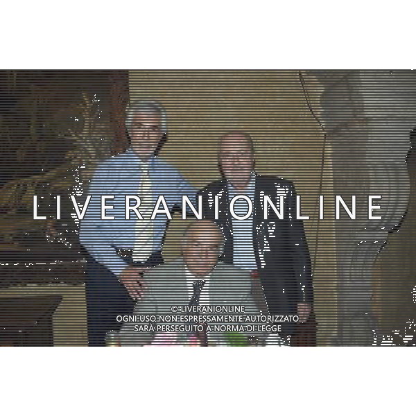 Presentazione Nuovo Presidente Verona Calcio 10/10/03 nella foto il nuovo presidente Conte Piero Arvedi degli Emilei con Pastorello e Chiampan* fotoexpress/Agenzia Aldo Liverani