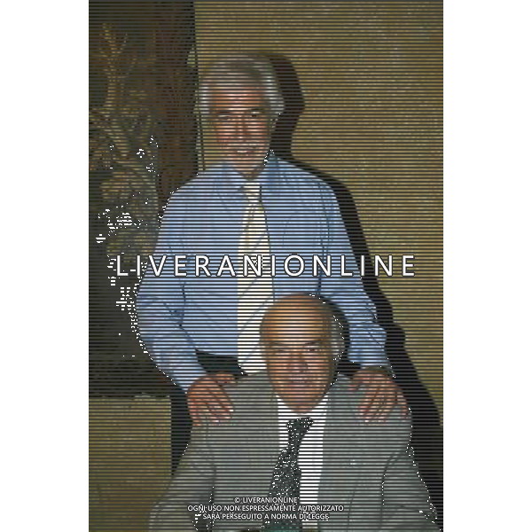 Presentazione Nuovo Presidente Verona Calcio 10/10/03 nella foto il nuovo presidente Conte Piero Arvedi degli Emilei con Pastorello* fotoexpress/Agenzia Aldo Liverani