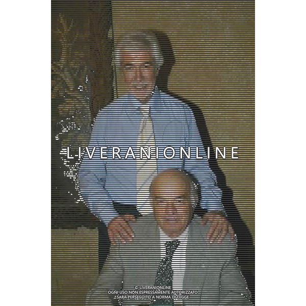Presentazione Nuovo Presidente Verona Calcio 10/10/03 nella foto il nuovo presidente Conte Piero Arvedi degli Emilei con Pastorello* fotoexpress/Agenzia Aldo Liverani