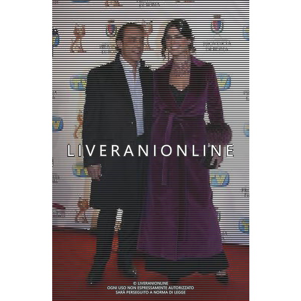 ROMA 20 01 2008 SERATA DI PREMIAZIONE DEI TELEGATTI NELLA FOTO LUCA WARD E GIADA DESIDERI AG ALDO LIVERANI