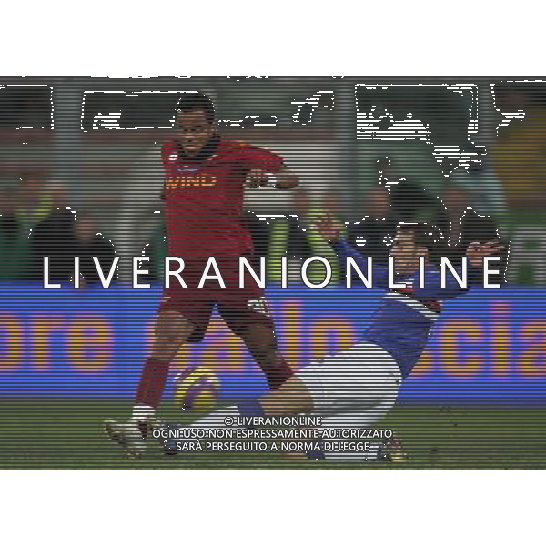 ©Alessandro Falzone/Press Photo 23-01-2008 Genova Sampdoria Roma Coppa Italia Tim 2007 2008 Nella foto: mancini e campagnaro AG ALDO LIVERANI
