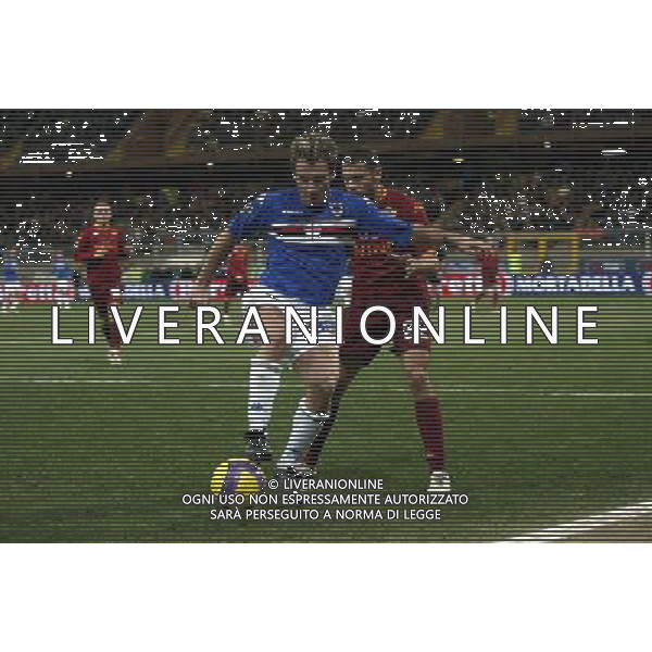 Sampdoria - Roma Coppa Italia Tim 2007 2008 23-01-2008 Genova Nella foto: antonio CASSANO e Tonetto Max ©Alessandro Falzone/Press Photo/Ag. Aldo Liverani