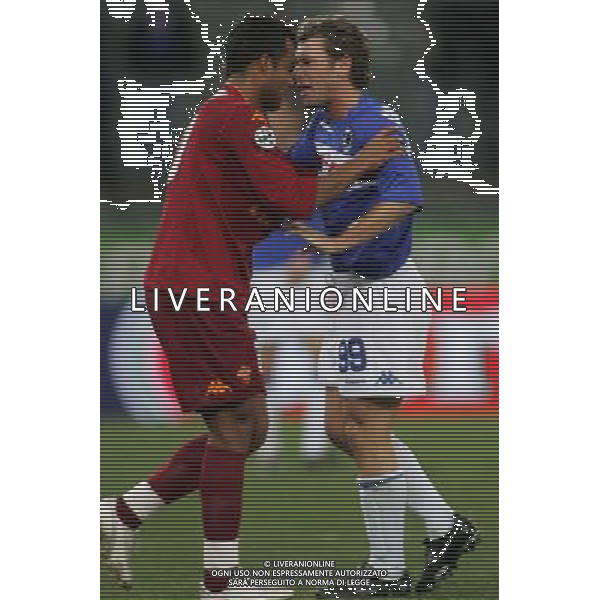 Sampdoria - Roma Coppa Italia Tim 2007 2008 23-01-2008 Genova Nella foto: antonio cassano e alessandro faiolhe amantino mancini ©Alessandro Falzone/Press Photo/Ag. Aldo Liverani