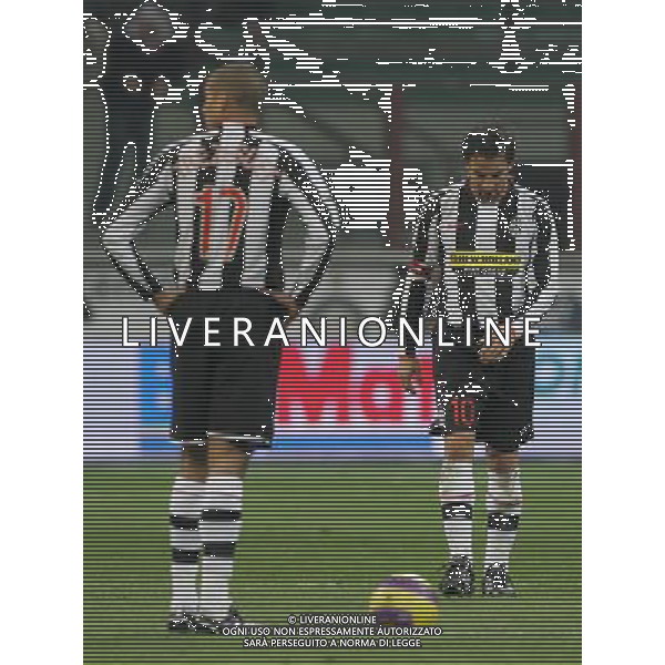 Inter - Juventus Coppa Italia Tim Cup 23/01/2008 nella foto la delusione dei giocatori della juventus david trezeguet e alessandro del piero ph luzzani/Ag. Aldo Liverani sas