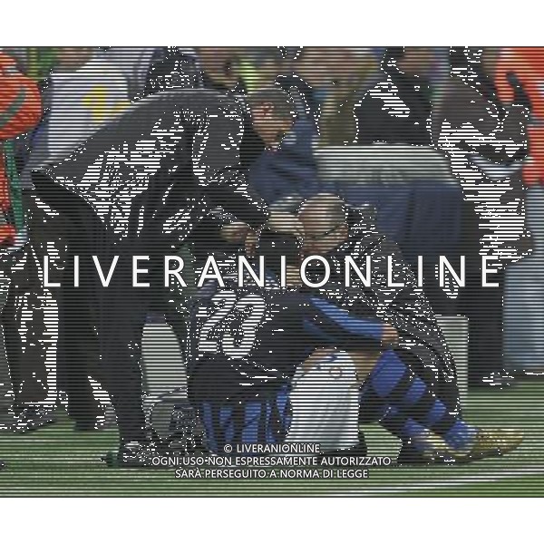 Inter - Juventus Coppa Italia Tim Cup 23/01/2008 nella foto marco materazzi fuori dal campo infortunato al volto ph luzzani/Ag. Aldo Liverani sas