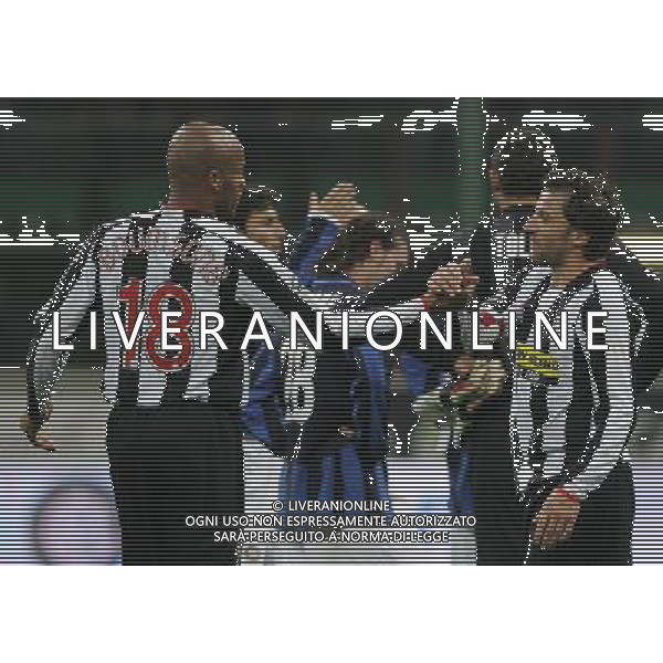 Inter - Juventus Coppa Italia Tim Cup 23/01/2008 nella foto esultanza di boumsong e alessandro del piero a fine gara ph luzzani/Ag. Aldo Liverani sas
