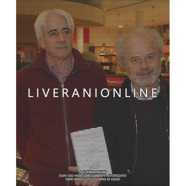 MILANO 23 GENNAIO 2008 PRESENTAZIONE DEL LIBRO \' LE CICALE 2008\' CON GINI E MICHELE. NELLA FOTO: GINO E MICHELE PH FRANKY-AG ALDO LIVERANI