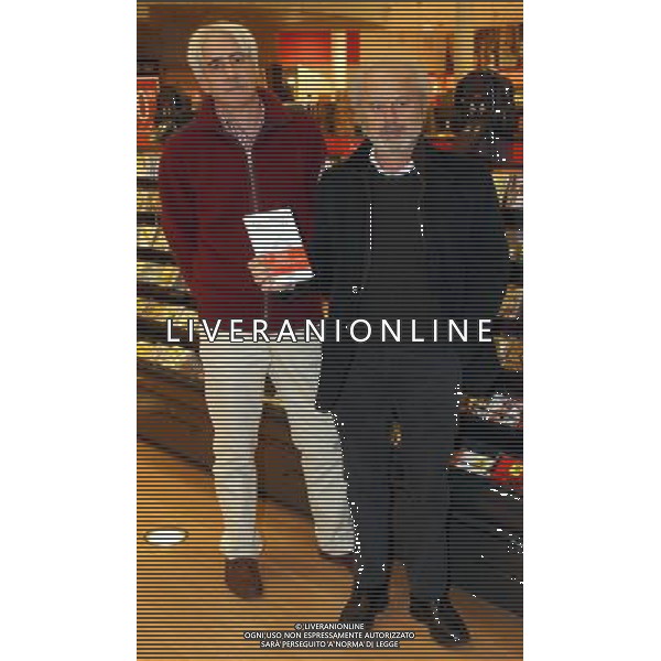 MILANO 23 GENNAIO 2008 PRESENTAZIONE DEL LIBRO \' LE CICALE 2008\' CON GINI E MICHELE. NELLA FOTO: GINO E MICHELE PH FRANKY-AG ALDO LIVERANI