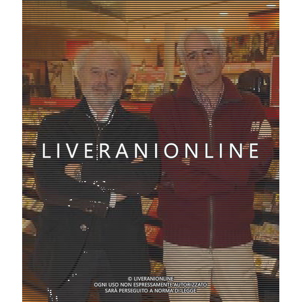 MILANO 23 GENNAIO 2008 PRESENTAZIONE DEL LIBRO \' LE CICALE 2008\' CON GINI E MICHELE. NELLA FOTO: GINO E MICHELE PH FRANKY-AG ALDO LIVERANI